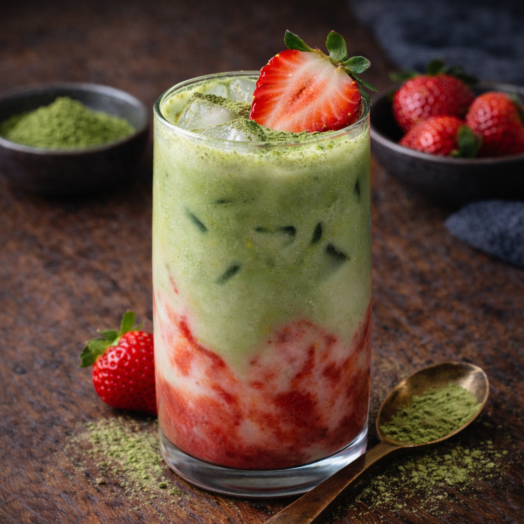Iced Strawberry Matcha