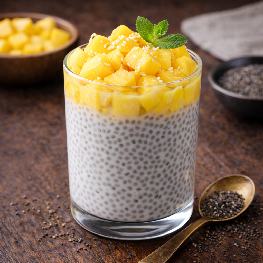 Pineapple Chia Seeds pudding